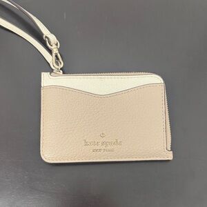 Kate Spade Taupe and Cream Wristlet